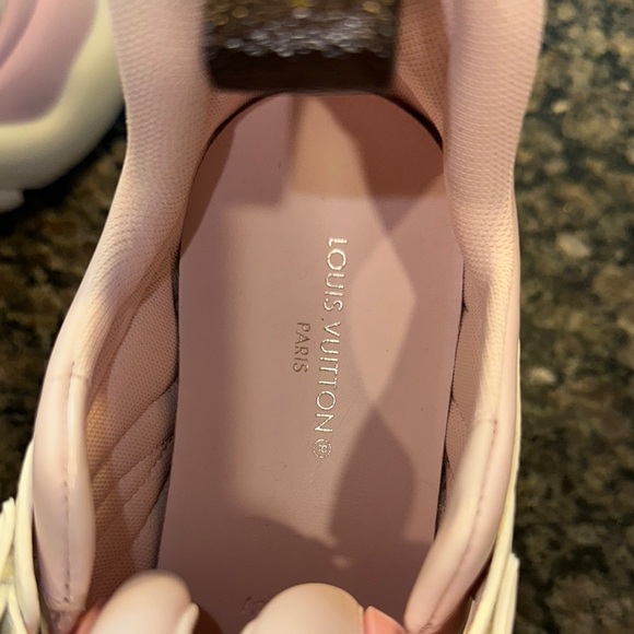 Louis Vuitton Pink and White Chunky Sneakers - Picture 5 of 6
